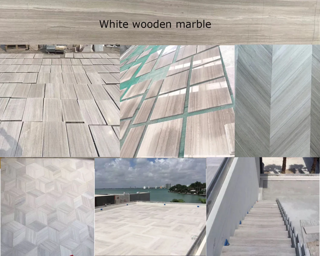 White Wood Vein Marmor Tiles Marble Bathroom for for Wall and Floor Interior