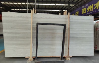 White Wooden Veins Chinese Marble