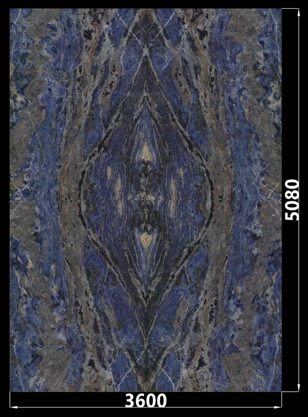 Luxury Nature Blue Quartzite Stone Marble for Slab and TV Wall Tile