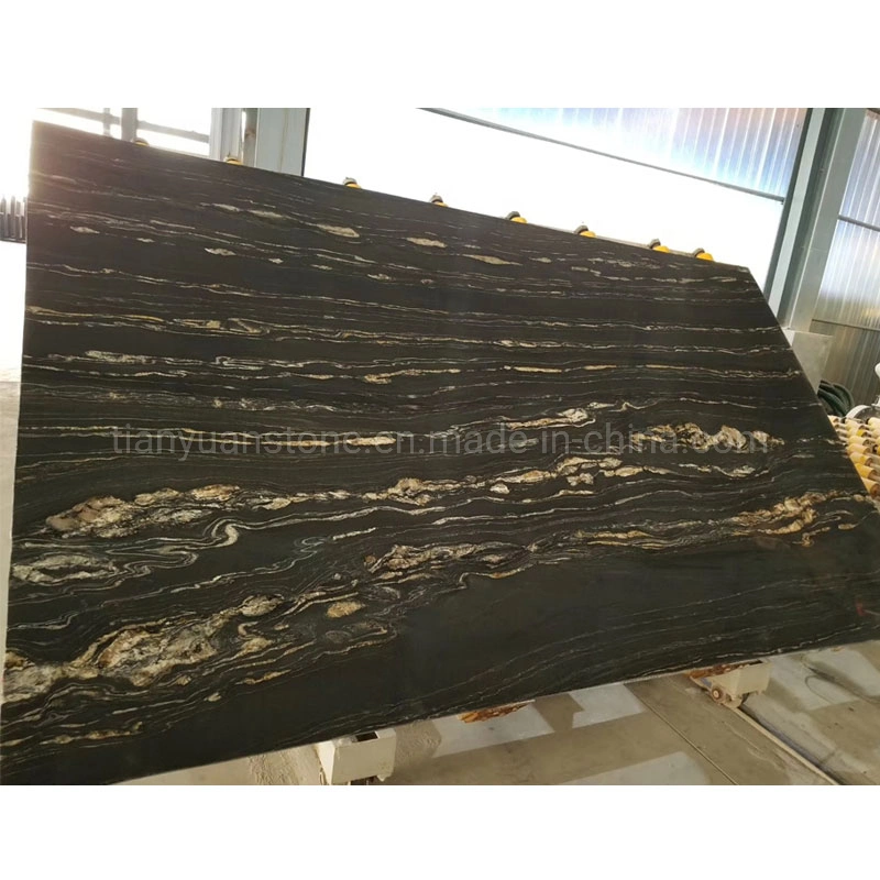 Natural Stone Black &amp; Gold White/Red/Grey/White/Pink/Blue/Brown Quartzite/Marble/Onyx/Granite Slab for Countertop/Benchtop/Worktop/Floor/Wall Slab