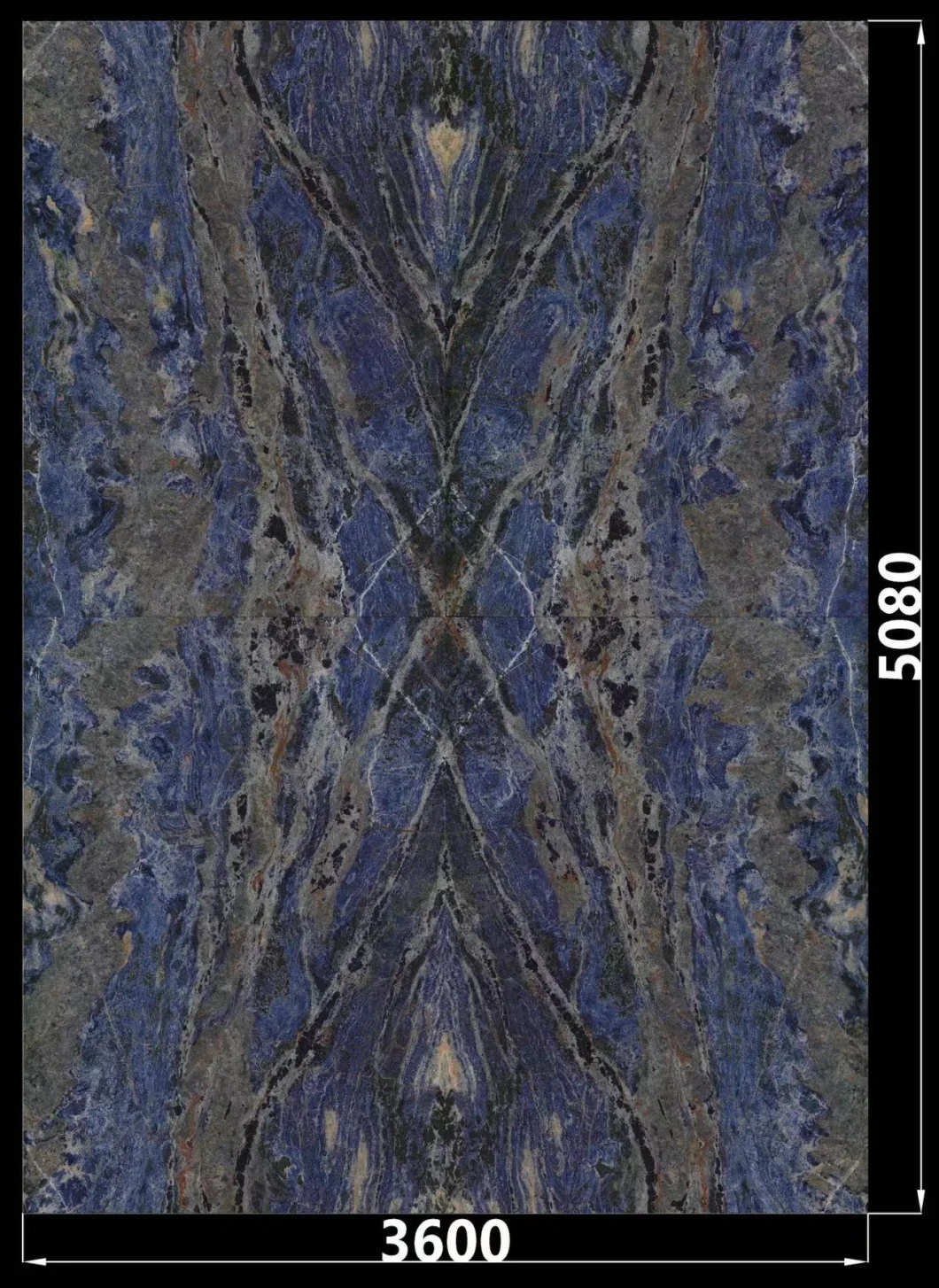 Luxury Nature Blue Quartzite Stone Marble for Slab and TV Wall Tile