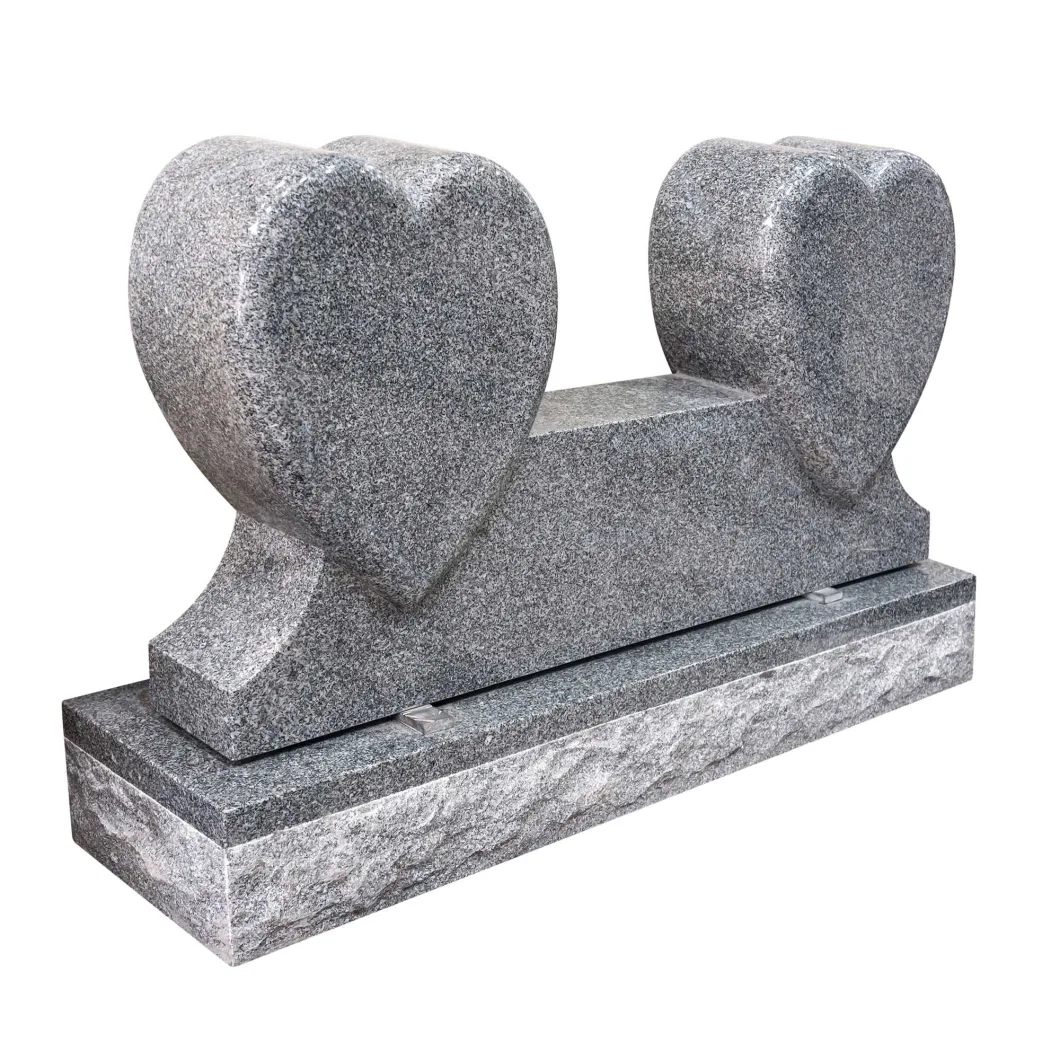 Nature Granite Stone Bear Flower Angel Carving Tombstone for Funeral Memorial